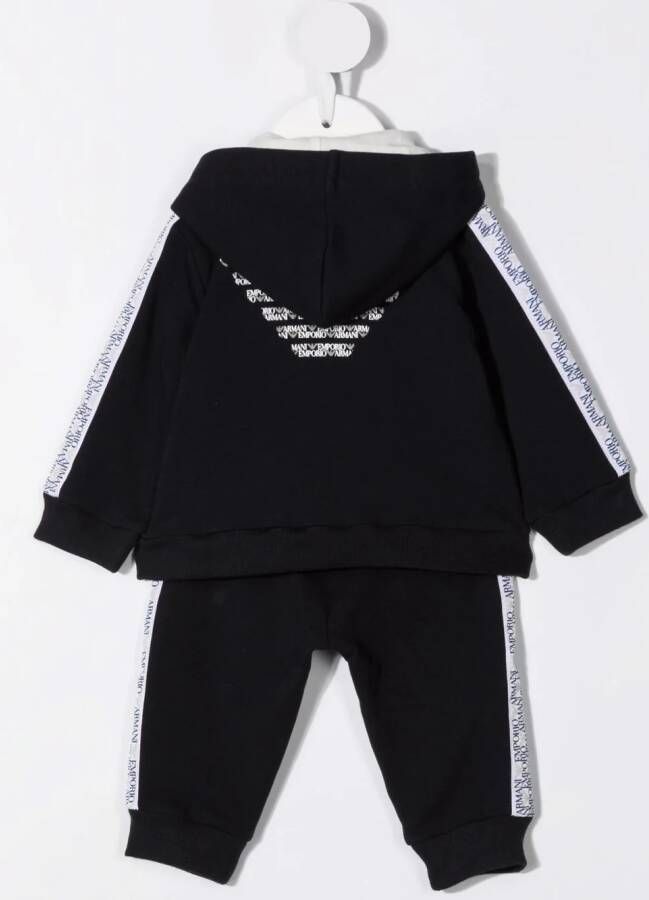 Emporio Armani Kids Trainingspak met logostreep Blauw
