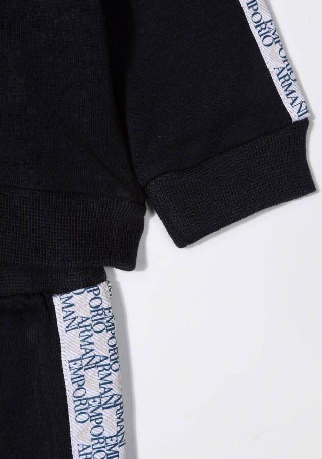 Emporio Armani Kids Trainingspak met logostreep Blauw