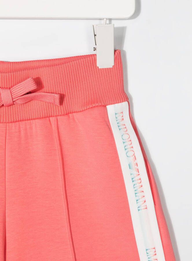Emporio Armani Kids Trainingsshorts met logoband Roze