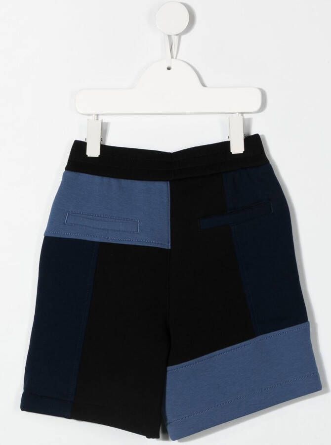 Emporio Armani Kids Tweekleurige shorts Blauw