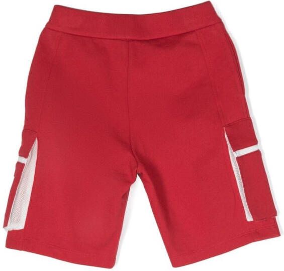 Emporio Armani Kids Tweekleurige shorts Rood