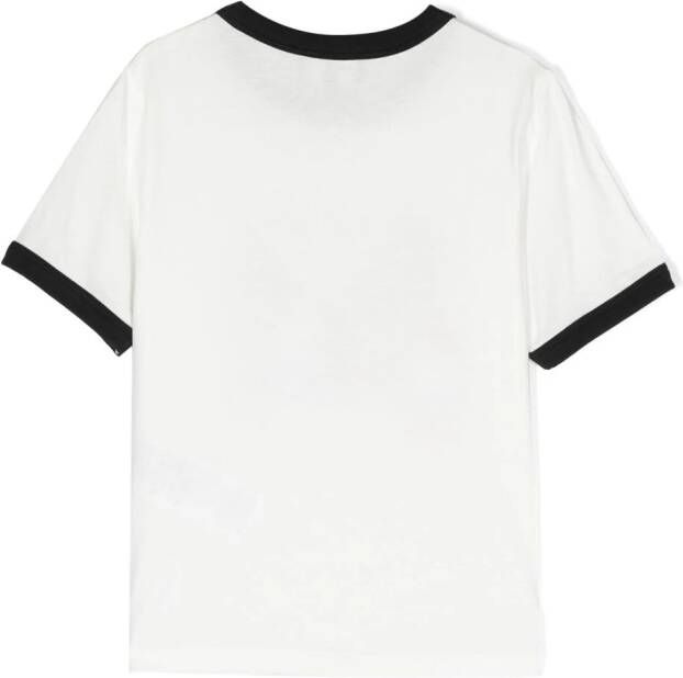 Emporio Armani Kids x Smurfs T-shirt met logoprint Wit
