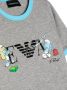Emporio Ar i Kids x Smurfs T-shirt met logoprint Grijs - Thumbnail 3