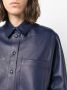 Emporio Armani Leren blouse Blauw - Thumbnail 5
