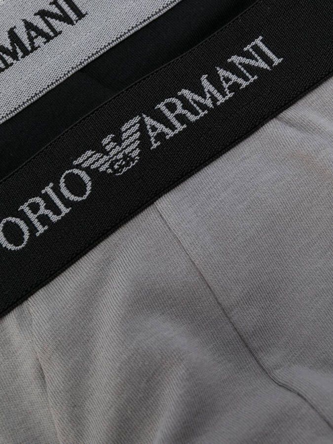Emporio Armani logo band briefs Blauw
