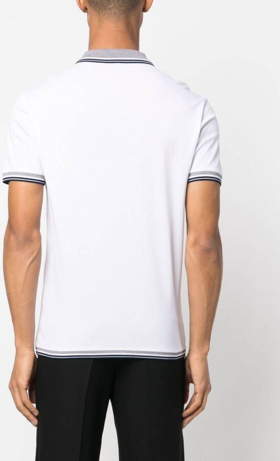 Emporio Armani Poloshirt met geborduurd logo Wit