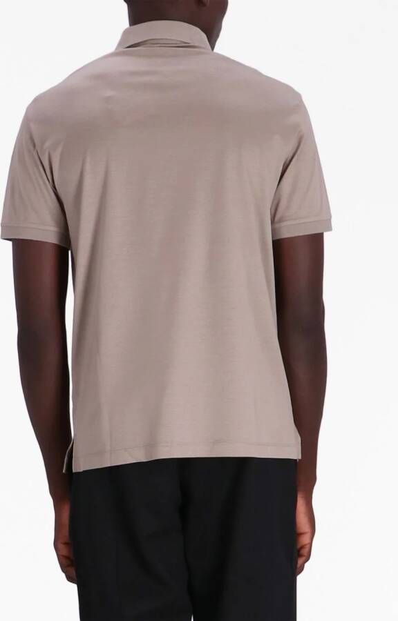 Emporio Armani Poloshirt met knoopsluiting Beige