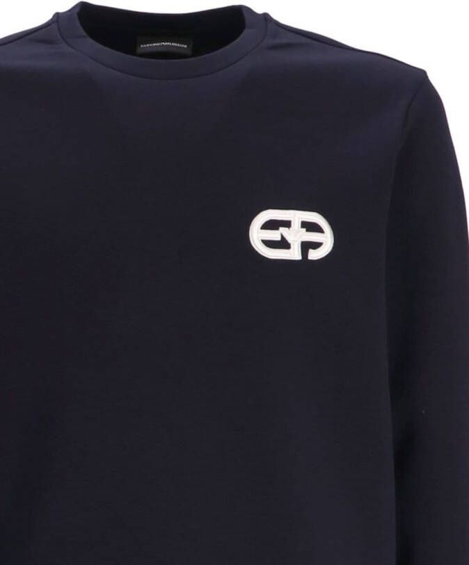Emporio Armani Sweater met logopatch Blauw