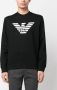 Emporio Armani Sweater met logoprint Zwart - Thumbnail 2