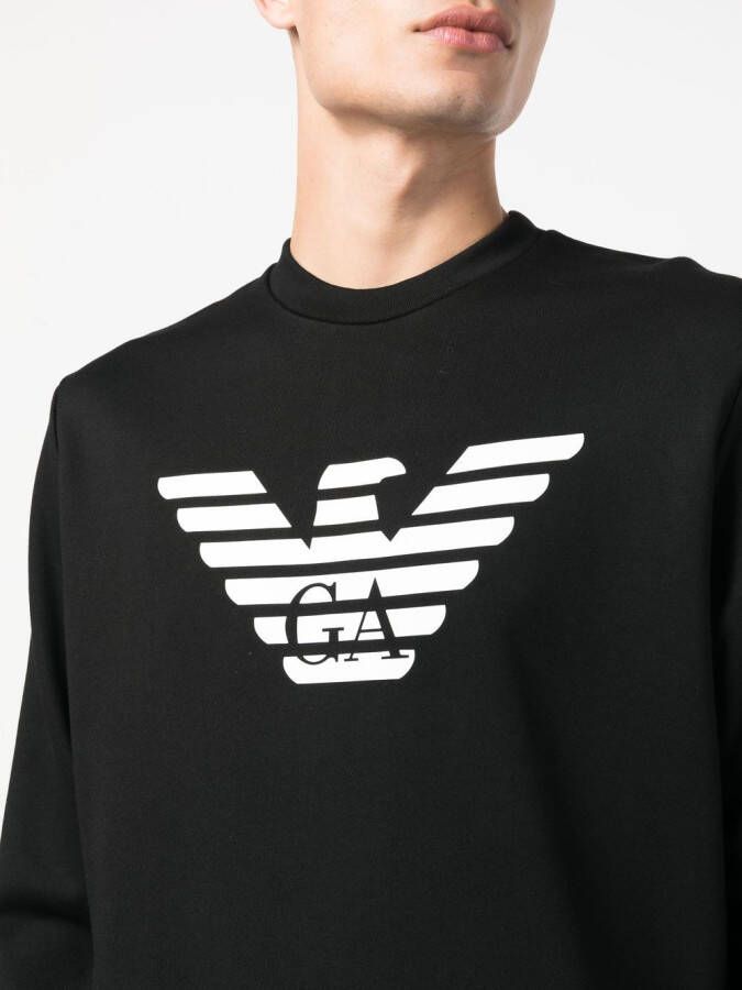 Emporio Armani Sweater met logoprint Zwart