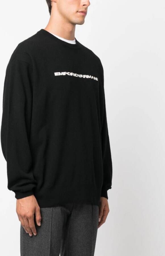 Emporio Armani Trui met logoprint Zwart