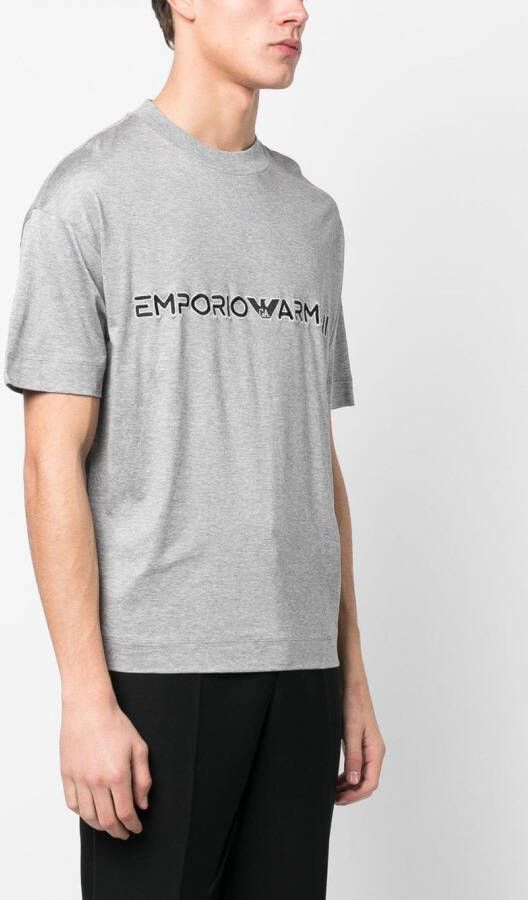 Emporio Armani T-shirt met logoprint Grijs