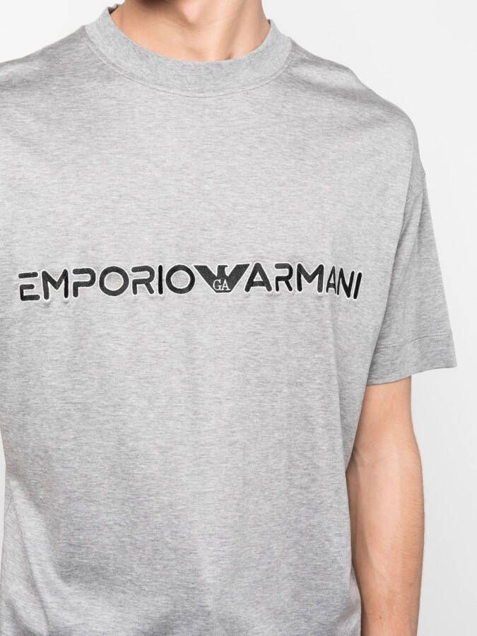 Emporio Armani T-shirt met logoprint Grijs