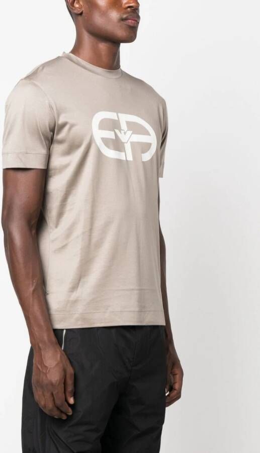 Emporio Armani T-shirt met logoprint Grijs