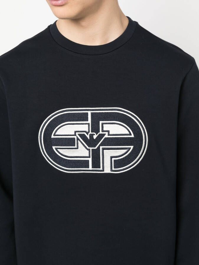 Emporio Armani Sweater met logoprint Blauw