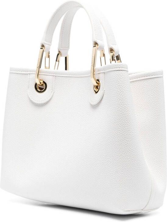 Emporio Armani Shopper met logoband Wit