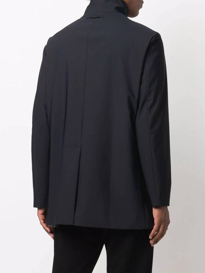 Emporio Armani Mantel met hoge hals Blauw