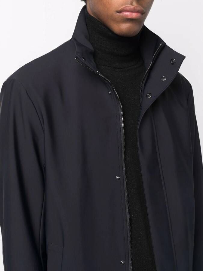 Emporio Armani Mantel met hoge hals Blauw