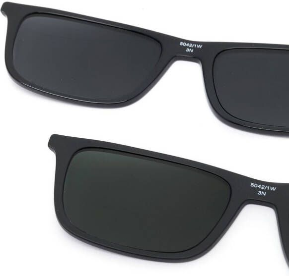 Emporio Armani Bril met rechthoekig montuur Zwart