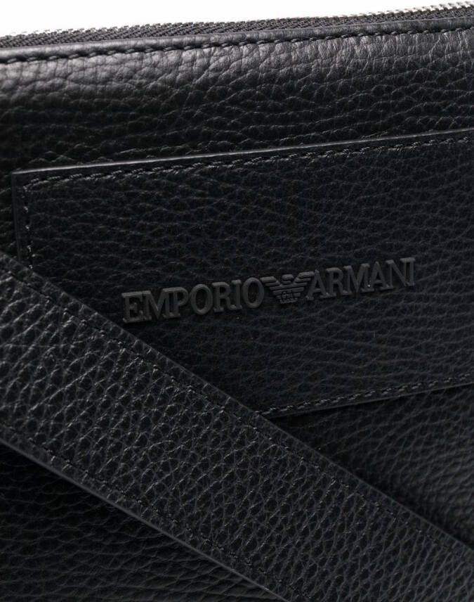 Emporio Armani Messengertas met logo-reliëf Zwart