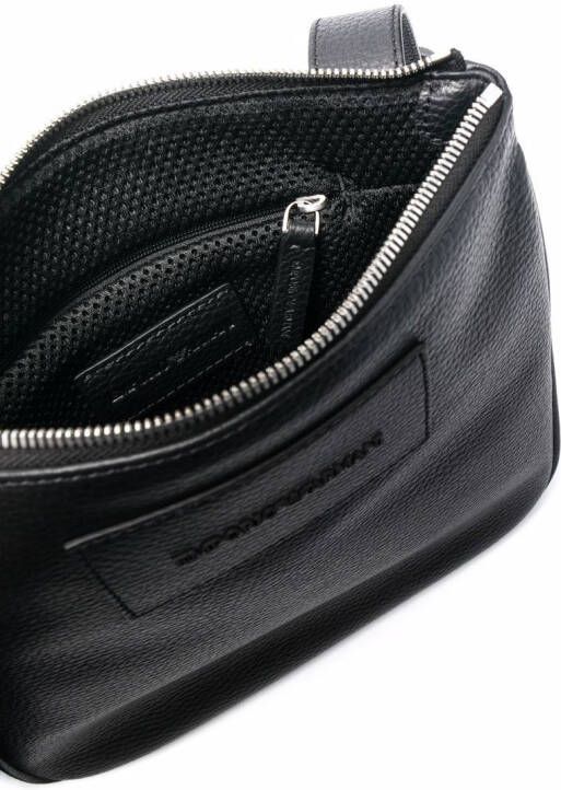 Emporio Armani Messengertas met logo-reliëf Zwart