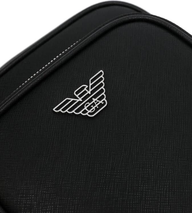 Emporio Armani Messengertas met logoplakkaat Zwart