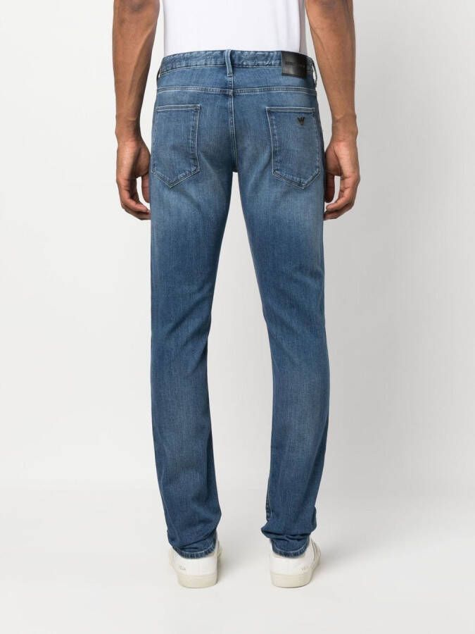 Emporio Armani Slim-fit jeans Blauw