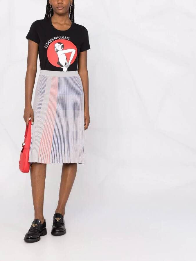 Emporio Armani Midi-plooirok Grijs