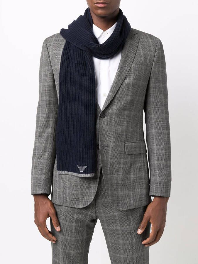 Emporio Armani Muts en sjaal set Blauw