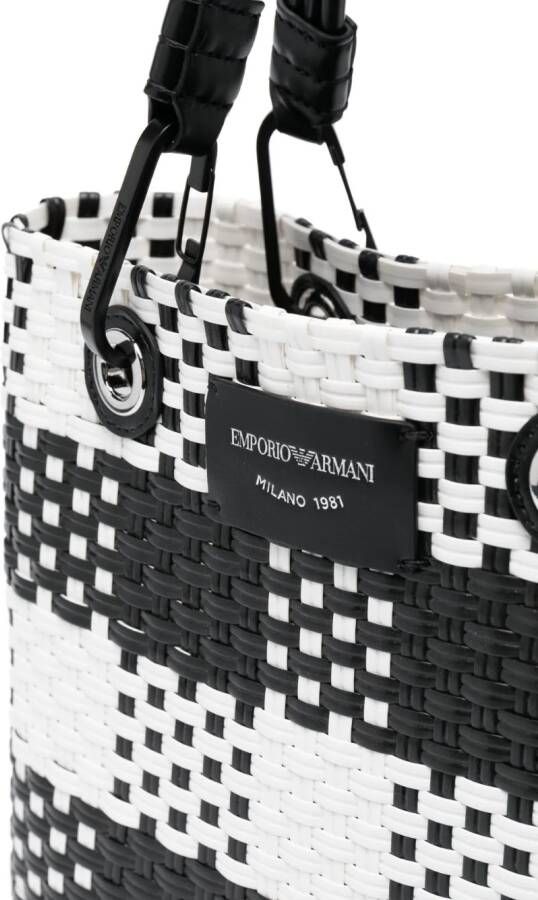 Emporio Armani MyEA geweven shopper Zwart