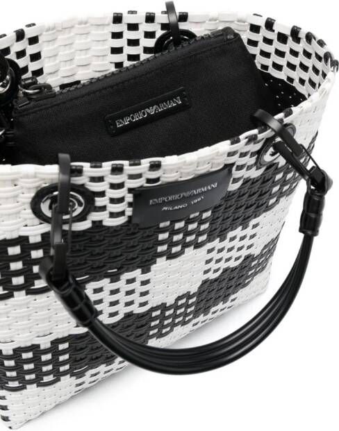 Emporio Armani MyEA geweven shopper Zwart