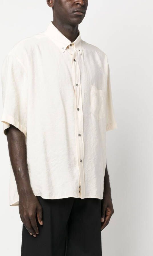 Emporio Armani Overhemd met borstzak Beige