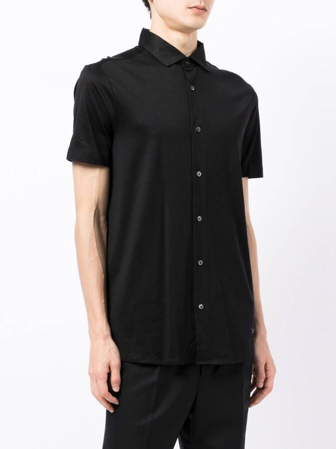 Emporio Armani Overhemd met logoplakkaat Zwart
