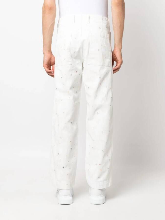 Emporio Armani Jeans met verfspetters Wit