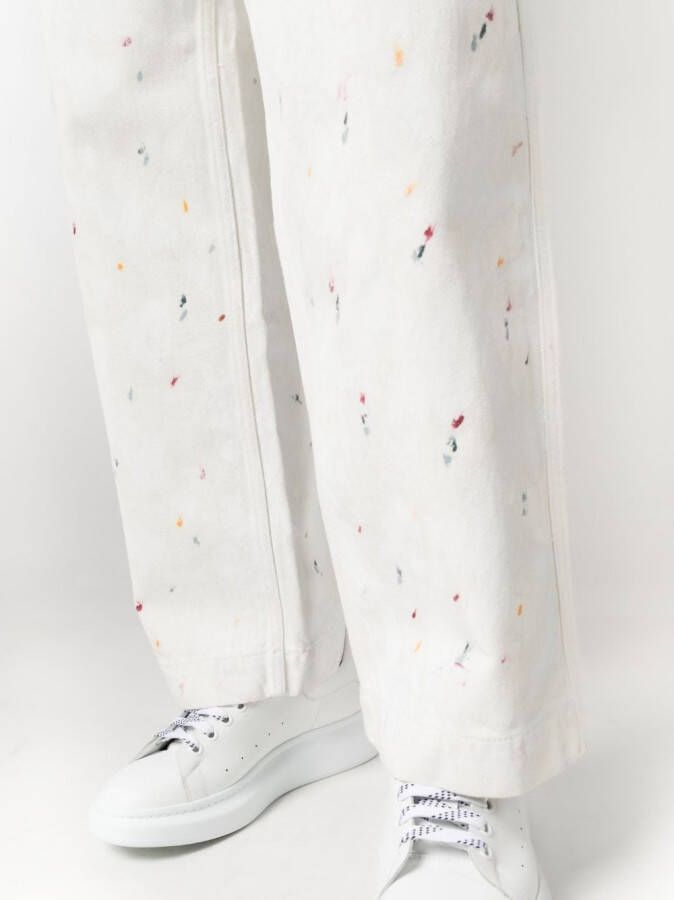 Emporio Armani Jeans met verfspetters Wit