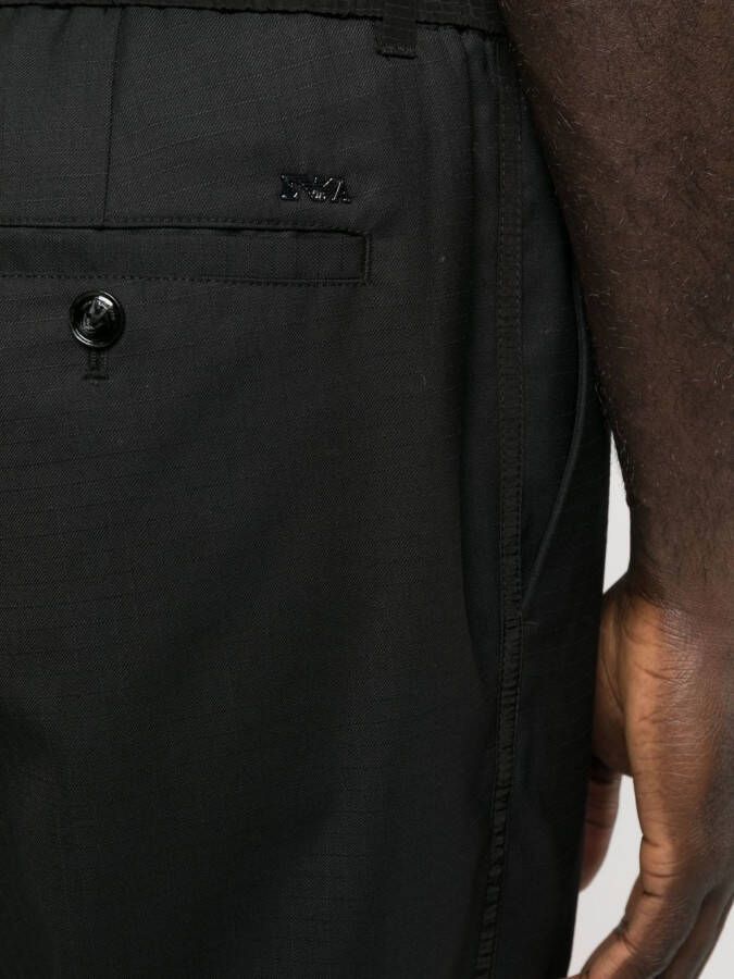 Emporio Armani Pantalon met elastische tailleband Zwart