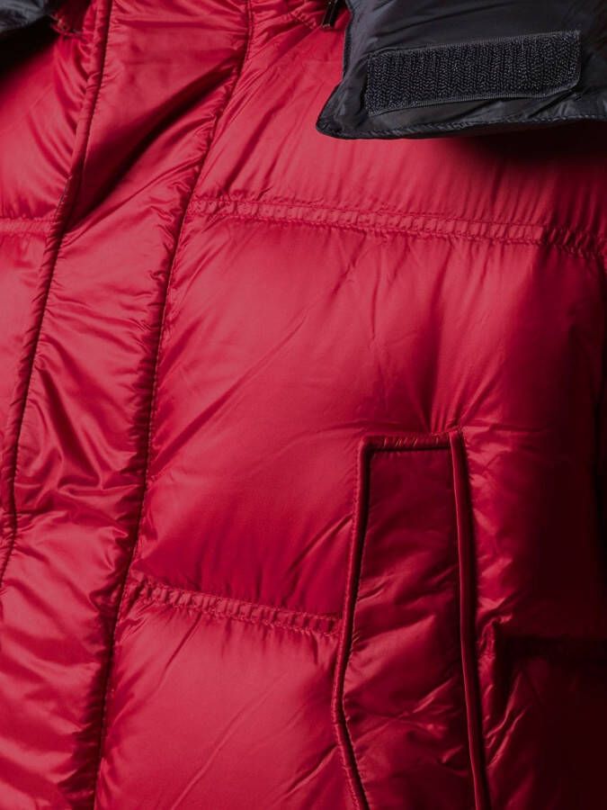 Emporio Armani Parka met capuchon Rood