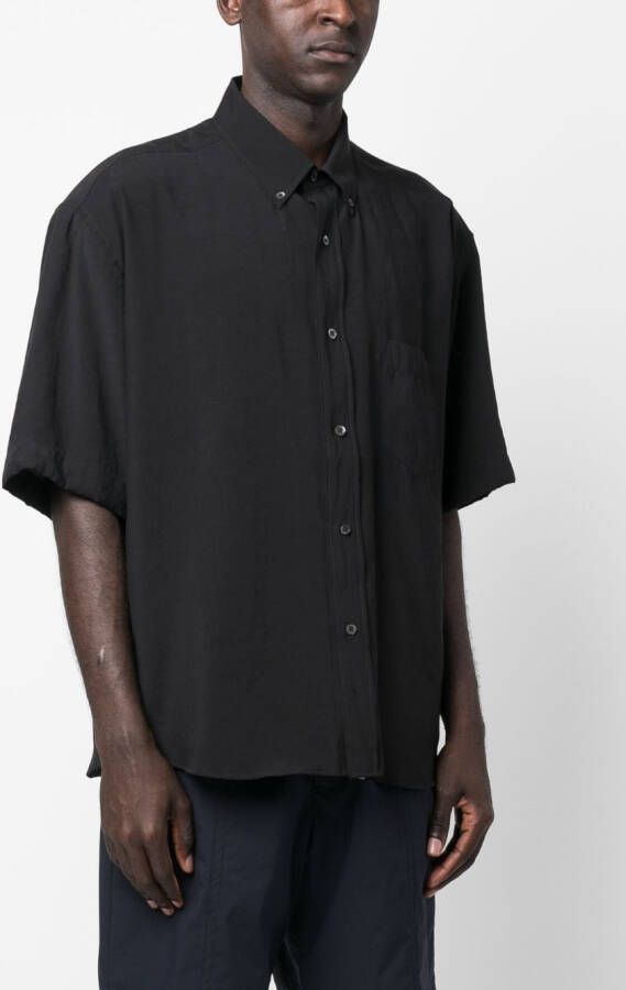 Emporio Armani Overhemd met opgestikte zak Zwart