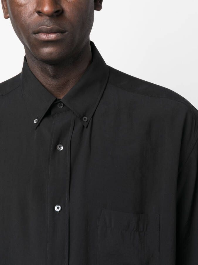 Emporio Armani Overhemd met opgestikte zak Zwart