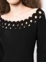 Emporio Armani Midi-jurk met geperforeerd detail Zwart - Thumbnail 5