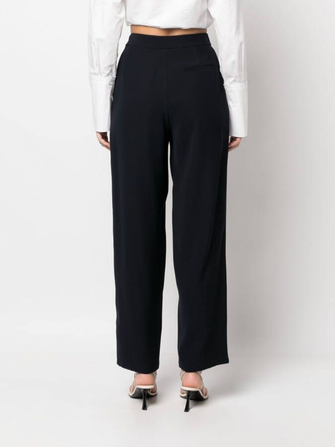 Emporio Armani Broek met geplooid detail Blauw