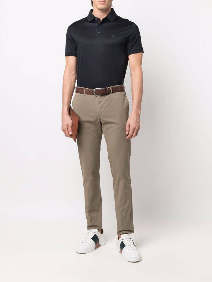 Emporio Armani Poloshirt met adelaarprint Blauw