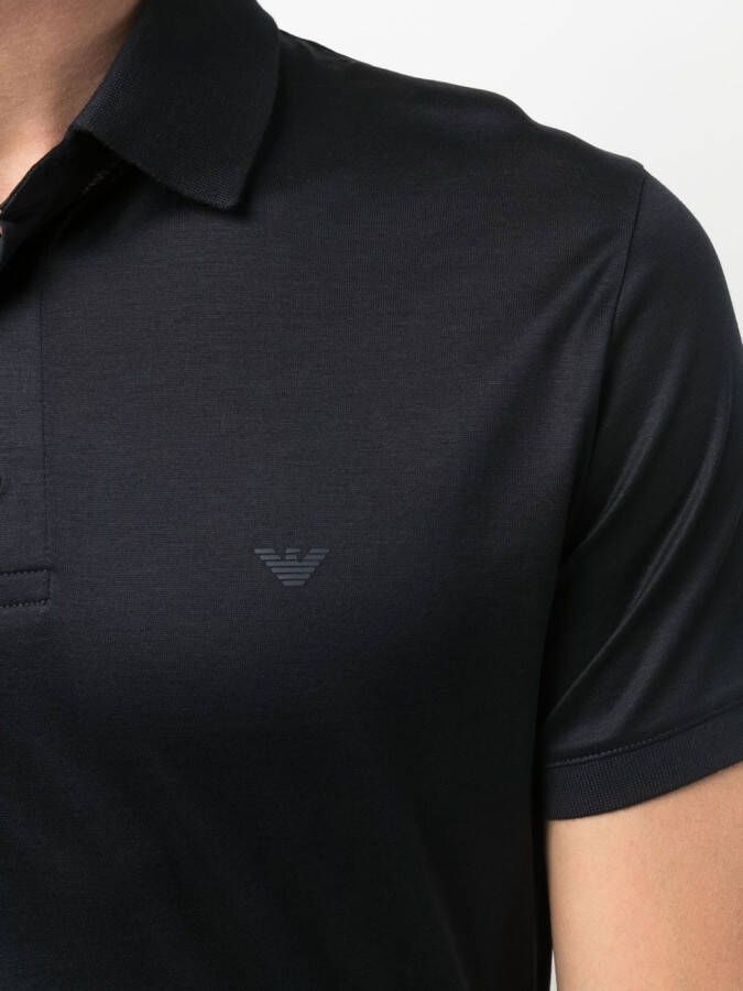 Emporio Armani Poloshirt met adelaarprint Blauw