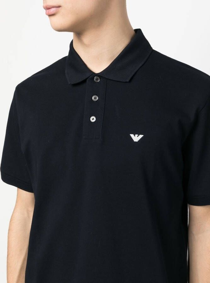 Emporio Armani Poloshirt met geborduurd logo Blauw