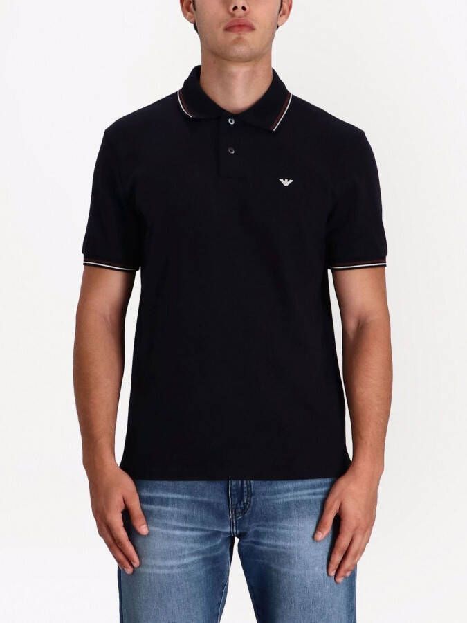 Emporio Armani Poloshirt met geborduurd logo Blauw