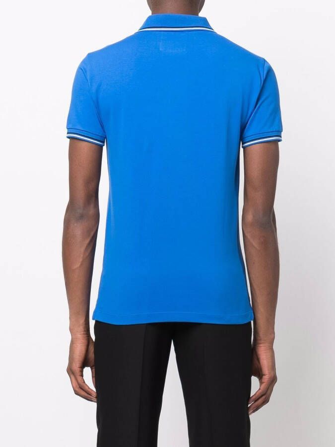 Emporio Armani Poloshirt met geborduurd logo Blauw