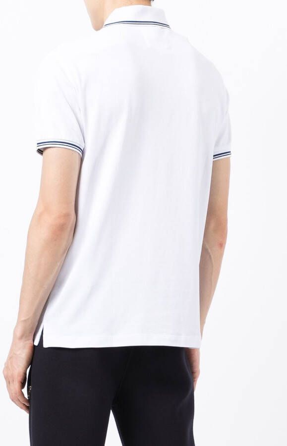 Emporio Armani Poloshirt met geborduurd logo Wit