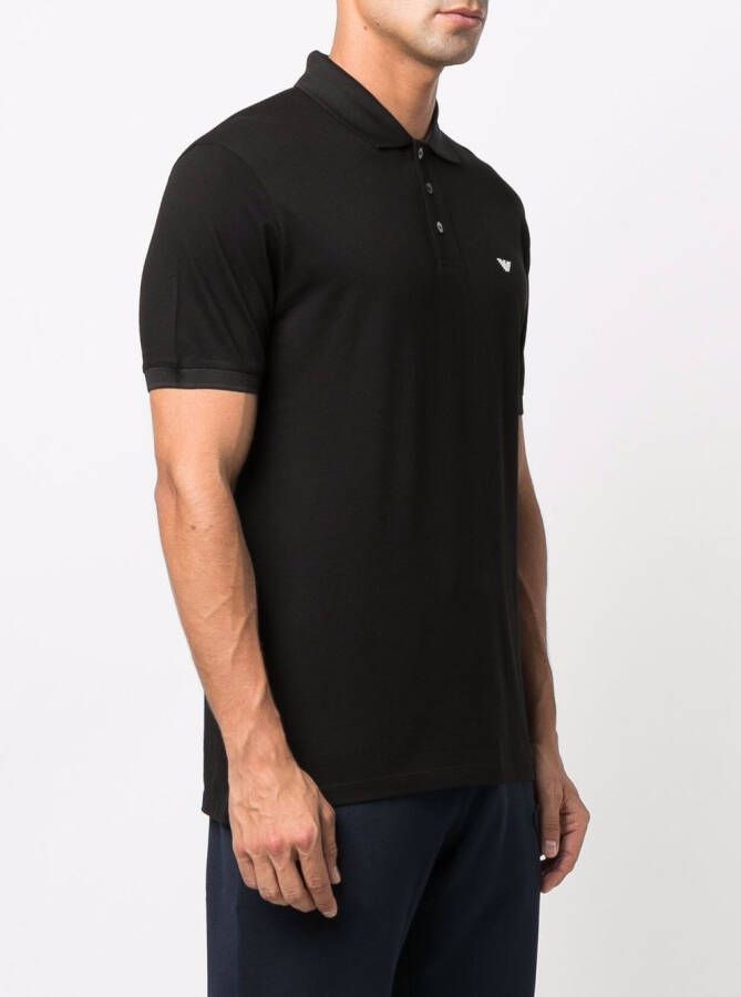 Emporio Armani Poloshirt met logo Zwart