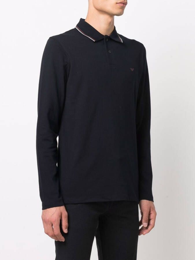 Emporio Armani Poloshirt met logoprint Blauw