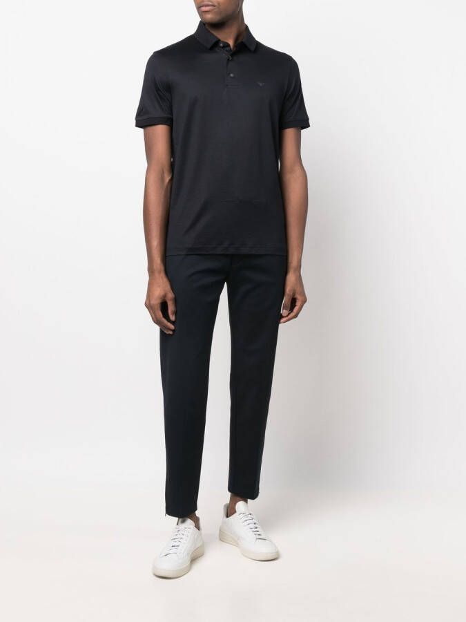 Emporio Armani Poloshirt met logoprint Blauw